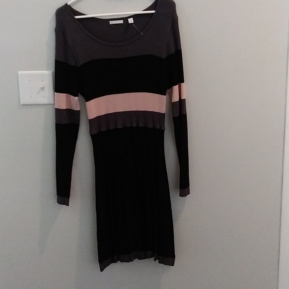 Knee length sweater dress